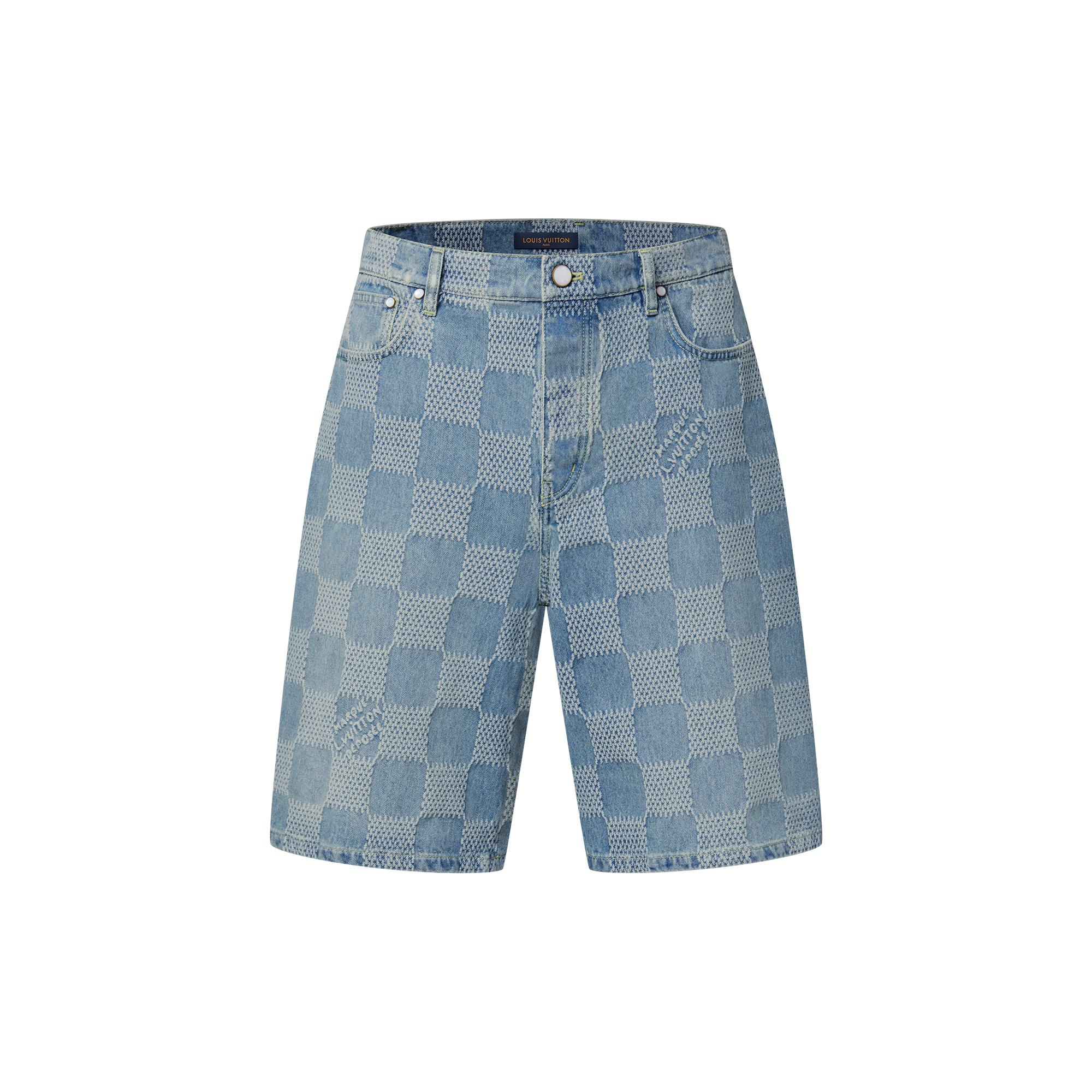 Damier 3D Light Denim Shorts - Men - Ready-to-Wear | LOUIS